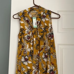 Mustard Floral Blouse